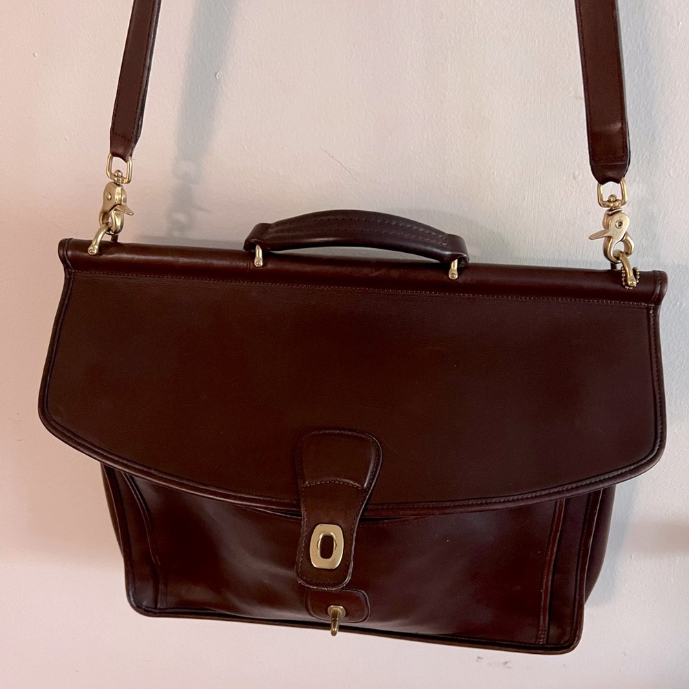 Coach Beekman Satchel Brown Leather Briefcase